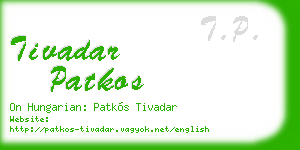 tivadar patkos business card